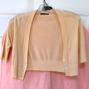 Elie Tahari Cream Cropped Wool Cardigan - size S/P